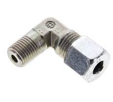 1/4'' NPT Male x 8S Zinc plated Steel 90 deg Elbow Cutting ring 630 Bar DIN 2353