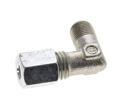 1/8'' NPT Male x 6L Zinc plated Steel 90 deg Elbow Cutting ring 315 Bar DIN 2353