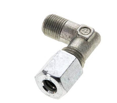 1/8'' NPT Male x 6L Zinc plated Steel 90 deg Elbow Cutting ring 315 Bar DIN 2353