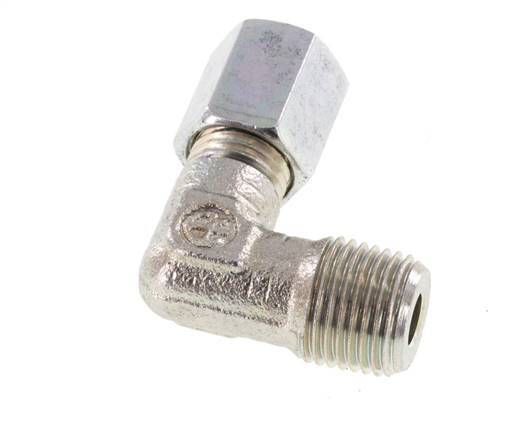 R 1/8'' Male x 4LL Zinc plated Steel 90 deg Elbow Fitting 100 Bar DIN 2353