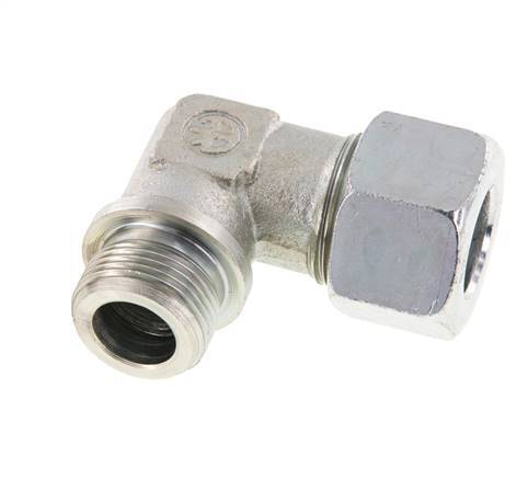 G 3/4'' Male x 20S Zinc plated Steel 90 deg Elbow Fitting 400 Bar DIN 2353