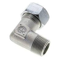 3/4'' NPT Male x 22L Zinc plated Steel 90 deg Elbow Cutting ring 160 Bar DIN 2353