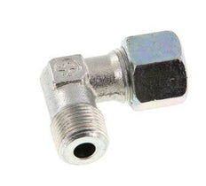 R 3/8'' Male x 10S Zinc plated Steel 90 deg Elbow Fitting 630 Bar DIN 2353