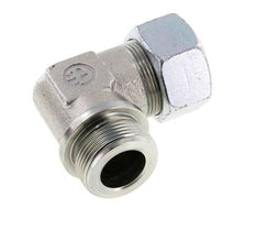 G 1 1/4'' Male x 30S Zinc plated Steel 90 deg Elbow Fitting 400 Bar DIN 2353