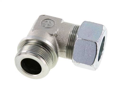 G 1 1/4'' Male x 30S Zinc plated Steel 90 deg Elbow Fitting 400 Bar DIN 2353