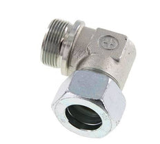 G 1 1/4'' Male x 30S Zinc plated Steel 90 deg Elbow Fitting 400 Bar DIN 2353