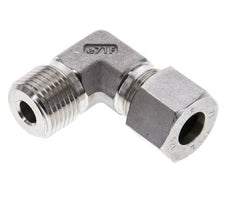 1/2'' NPT Male x 12S Stainless steel 90 deg Elbow Cutting ring 630 Bar DIN 2353