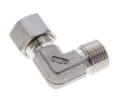 1/2'' NPT Male x 12S Stainless steel 90 deg Elbow Cutting ring 630 Bar DIN 2353