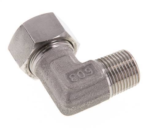 R 1/2'' Male x 18L Stainless steel 90 deg Elbow Fitting 315 Bar DIN 2353