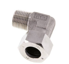 R 1/2'' Male x 18L Stainless steel 90 deg Elbow Fitting 315 Bar DIN 2353