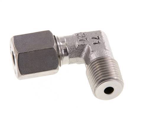 R 1/4'' Male x 6S Stainless steel 90 deg Elbow Fitting 630 Bar DIN 2353