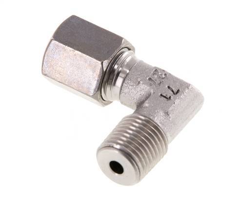 R 1/4'' Male x 6S Stainless steel 90 deg Elbow Fitting 630 Bar DIN 2353