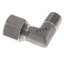 R 1/4'' Male x 10L Stainless steel 90 deg Elbow Fitting 315 Bar DIN 2353