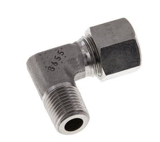 R 1/4'' Male x 10L Stainless steel 90 deg Elbow Fitting 315 Bar DIN 2353