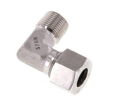R 3/8'' Male x 12L Stainless steel 90 deg Elbow Fitting 315 Bar DIN 2353