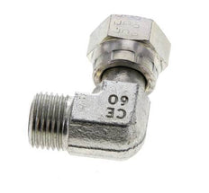 UN 11/16''-16 x UN 11/16''-16 M/F Zinc plated Steel 90 deg Elbow Fitting ORFS 630 Bar - Hydraulic