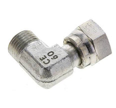 UN 11/16''-16 x UN 11/16''-16 M/F Zinc plated Steel 90 deg Elbow Fitting ORFS 630 Bar - Hydraulic