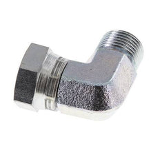 G 1/2'' M/F Zinc plated Steel 90 deg Elbow Fitting 300 Bar - Hydraulic