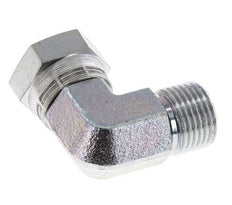 G 1/2'' M/F Zinc plated Steel 90 deg Elbow Fitting 300 Bar - Hydraulic