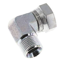 G 1/2'' M/F Zinc plated Steel 90 deg Elbow Fitting 300 Bar - Hydraulic