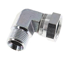 G 1/2'' M/F Zinc plated Steel 90 deg Elbow Fitting 300 Bar - Hydraulic