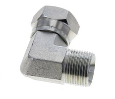 G 1'' M/F Zinc plated Steel 90 deg Elbow Fitting 150 Bar - Hydraulic