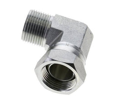 G 1'' M/F Zinc plated Steel 90 deg Elbow Fitting 150 Bar - Hydraulic
