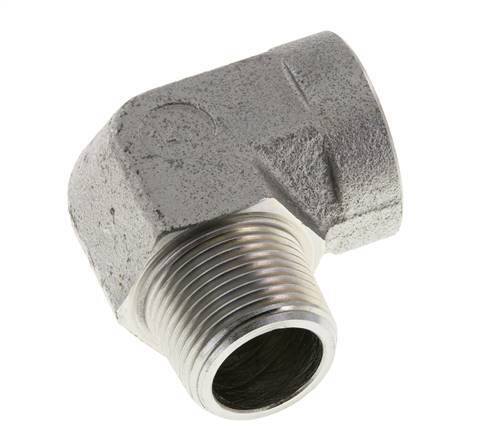 1'' NPT x 1'' NPT M/F Zinc plated Steel 90 deg Elbow Fitting 140 Bar - Hydraulic