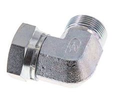 G 1 1/4'' M/F Zinc plated Steel 90 deg Elbow Fitting 150 Bar - Hydraulic