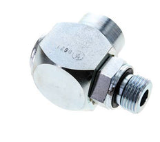 G 1/2'' M/F Zinc plated Steel 90 deg Elbow Swivel Joint High-pressure 400 Bar - Hydraulic