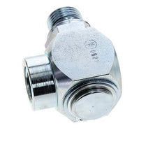 G 1/2'' M/F Zinc plated Steel 90 deg Elbow Swivel Joint High-pressure 400 Bar - Hydraulic