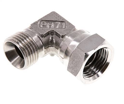 G 1/2'' M/F Stainless steel 90 deg Elbow Fitting 300 Bar - Hydraulic