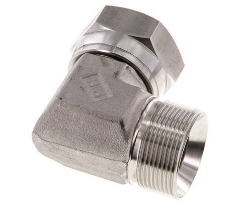 G 1 1/2'' M/F Stainless steel 90 deg Elbow Fitting 125 Bar - Hydraulic