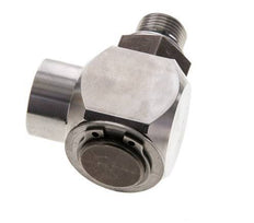 G 3/8'' M/F Stainless steel 90 deg Elbow Swivel Joint High-pressure 400 Bar - Hydraulic