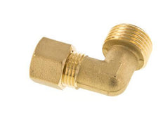 R 1/2'' Male x 10mm Brass 90 deg Elbow Compression Fitting 95 Bar DIN EN 1254-2