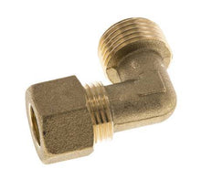 R 1/2'' Male x 12mm Brass 90 deg Elbow Compression Fitting 75 Bar DIN EN 1254-2
