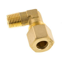 R 1/4'' Male x 10mm Brass 90 deg Elbow Compression Fitting 95 Bar DIN EN 1254-2