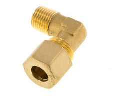 R 1/4'' Male x 10mm Brass 90 deg Elbow Compression Fitting 95 Bar DIN EN 1254-2