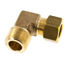 R 3/4'' Male x 16mm Brass 90 deg Elbow Compression Fitting 76 Bar DIN EN 1254-2
