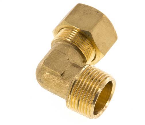 R 3/4'' Male x 18mm Brass 90 deg Elbow Compression Fitting 67 Bar DIN EN 1254-2
