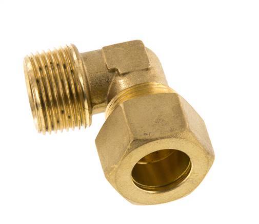 R 3/4'' Male x 18mm Brass 90 deg Elbow Compression Fitting 67 Bar DIN EN 1254-2