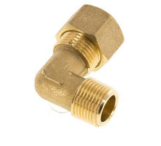 R 3/8'' Male x 12mm Brass 90 deg Elbow Compression Fitting 75 Bar DIN EN 1254-2