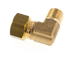 R 3/8'' Male x 15mm Brass 90 deg Elbow Compression Fitting 82 Bar DIN EN 1254-2