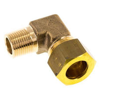 R 3/8'' Male x 15mm Brass 90 deg Elbow Compression Fitting 82 Bar DIN EN 1254-2