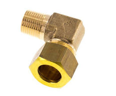 R 3/8'' Male x 15mm Brass 90 deg Elbow Compression Fitting 82 Bar DIN EN 1254-2