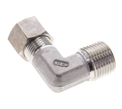 1/2'' NPT Male x 12L Stainless steel 90 deg Elbow Compression Fitting 315 Bar DIN 2353