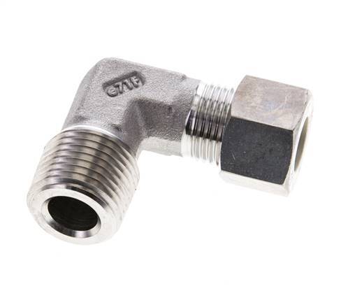 1/2'' NPT Male x 12L Stainless steel 90 deg Elbow Compression Fitting 315 Bar DIN 2353