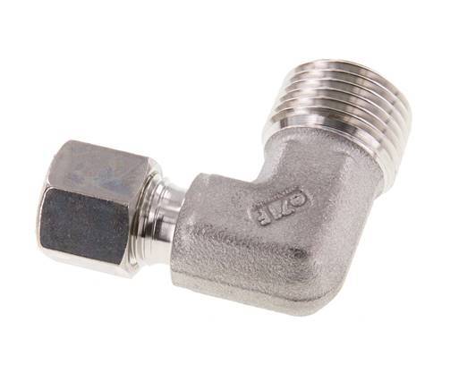 R 1/2'' Male x 8L Stainless steel 90 deg Elbow Compression Fitting 315 Bar DIN 2353