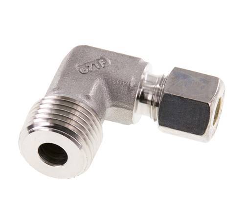 R 1/2'' Male x 8L Stainless steel 90 deg Elbow Compression Fitting 315 Bar DIN 2353
