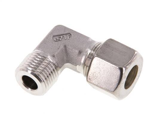 R 1/2'' Male x 14S Stainless steel 90 deg Elbow Compression Fitting 630 Bar DIN 2353
